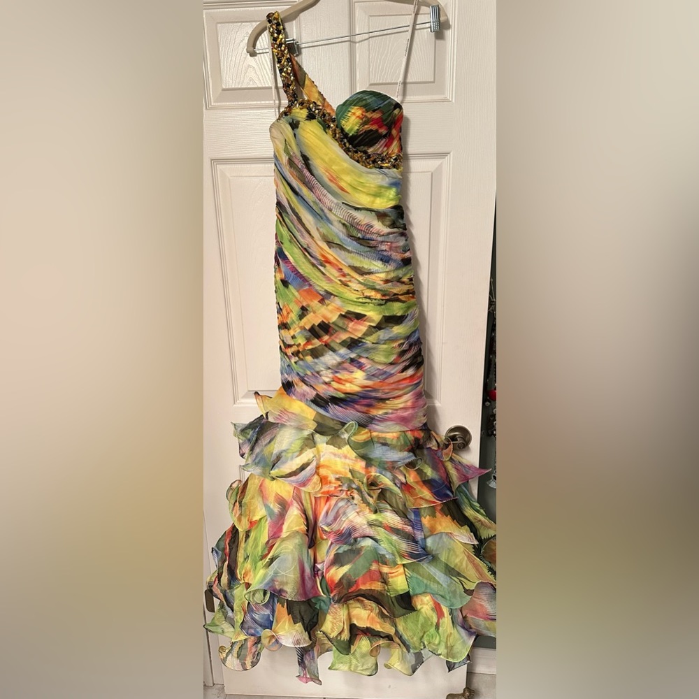 Alyce Paris Mermaid Dress, 2011-2012. Bold and Colorful.